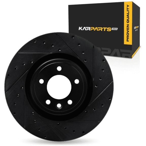KarParts360 For Land Rover Range Rover/Range Rover Sport 2018 2019 Brake Rotor Front, Passenger Side | Cast Iron | Vented | Black Finish | 79 Millimeters/3.11 Inches Center Hole Diameter