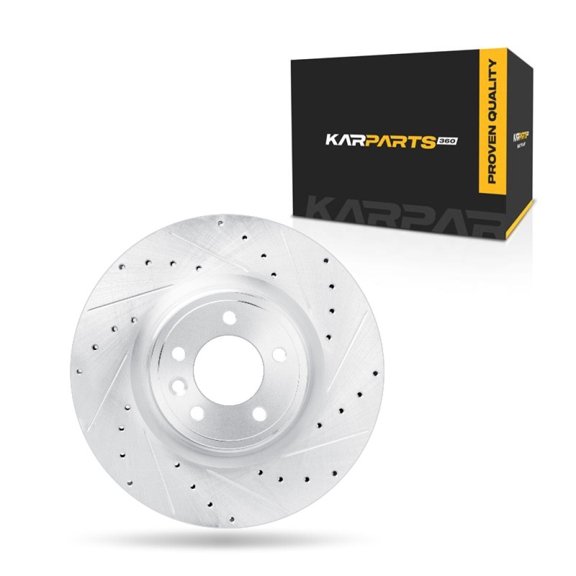 KarParts360 For Land Rover Range Rover/Range Rover Sport 2018 2019 Brake Rotor Passenger Side | Silver | 79 Millimeters / 3.11 Inches Center Hole Diameter