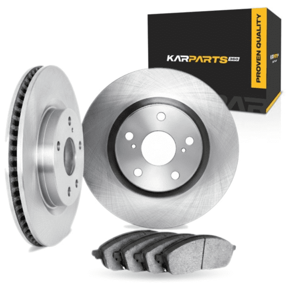 KarParts360 For Land Rover Range Rover Sport 2006 2007 2008 2009 Brake Set | Front | Cast Iron Rotor | 38 Millimeters / 1.50 Inches Nominal Thickness | 380 Millimeters / 14.96 Inches Outside Diameter