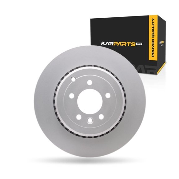 KarParts360 For Land Rover Range Rover Sport 2010 2011 2012 2013 Brake Rotor Rear | Coated | 5 Stud/Lug Hole | 14.37 In. Outside Diameter | 0.67 In. Discard Thickness | 3.11 In. Center Hole Diameter