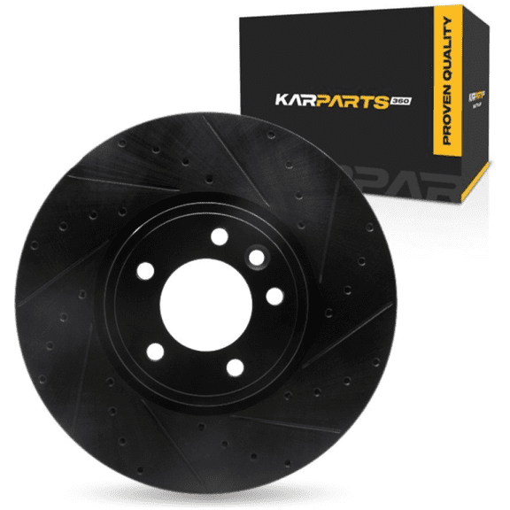 KarParts360 For Land Rover Range Rover Sport 2018 2019 2020 Brake Rotor Front, Passenger Side | Cast Iron | Vented | Black Finish | 79 Millimeters/3.11 Inches Center Hole Diameter