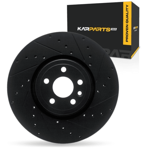 KarParts360 For Land Rover Range Rover Velar 2018 2019 2020 Brake Rotor Front, Passenger Side | Cast Iron | Vented | Black Finish | 30 Millimeters/1.18 Inches Discard Thickness | 5 Stud/Lug Hole