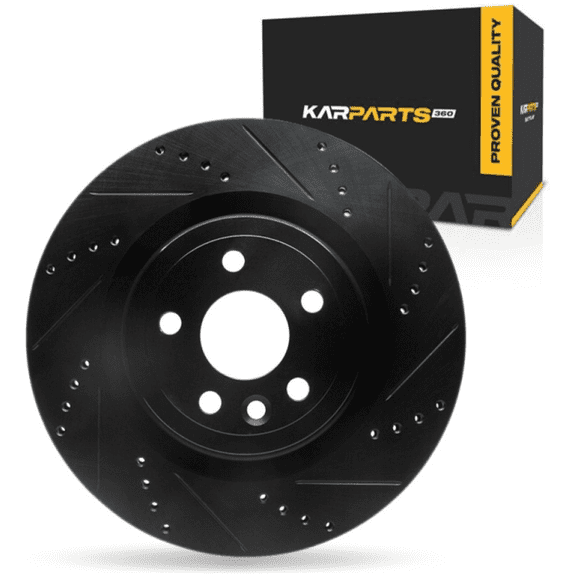 KarParts360 For Land Rover Range Rover Velar 2018 2019 2020 Brake Rotor Rear, Passenger Side | Cast Iron | Vented | Black Finish | 18 Millimeters/0.71 Inches Discard Thickness | 5 Stud/Lug Hole