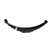 KarParts360 Leaf Spring | Steel | Black Bushing | Black Color | Up Turned Eye End 1 And 2 Attachment Type | Standard Suspension Grade Type | Rear Axle Orientation
