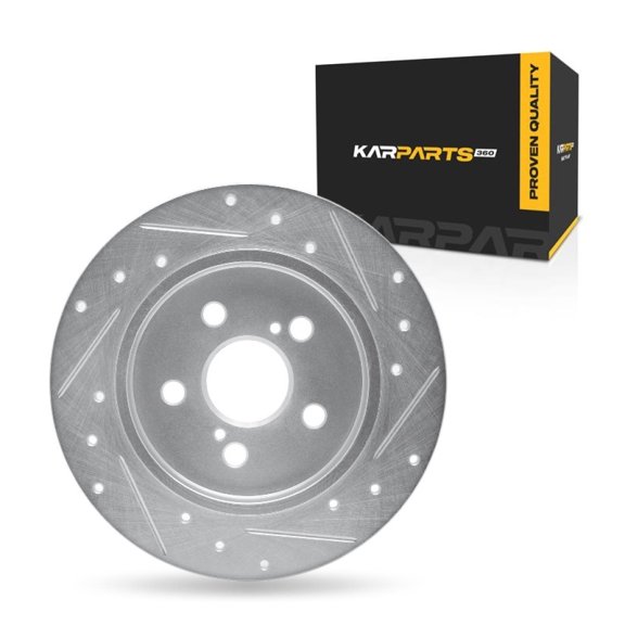 KarParts360 For Lexus CT200h 2011 2012 2013 2014 Brake Rotor | Silver | 8.8 Millimeters / 0.35 Inches Nominal Thickness | 259 Millimeters / 10.20 Inches Outside Diameter | 5 Stud/Lug Hole