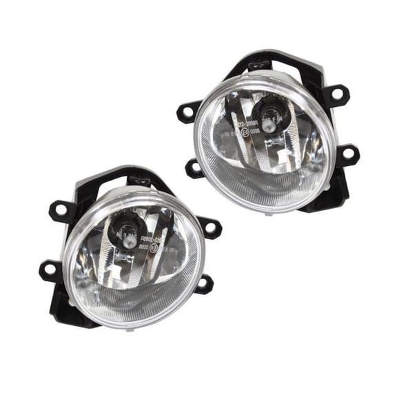 KarParts360 For Lexus CT200h 2014 Fog Light Driver And Passenger Side | Pair | Front | CAPA | With Bulb(s) | Round | Excluded LED Light | Replacement For TO2592126, TO2593126 | 8122012230, 8121012230