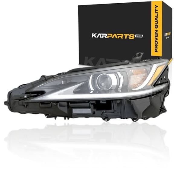 KarParts360 For Lexus ES250 2021 Headlight Driver Side | Clear Lens | Black Housing | LED | Plastic | Low Beam, High Beam | Projector | With Bulbs | Replacement For LX2502183 | 81150-06C91