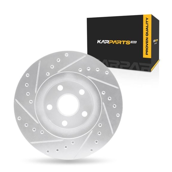 KarParts360 For Lexus ES250/LS400 1990 1991 Brake Rotor | Silver | 25 Millimeters / 0.98 Inches Nominal Thickness | 277 Millimeters / 10.91 Inches Outside Diameter | 5 Stud/Lug Hole
