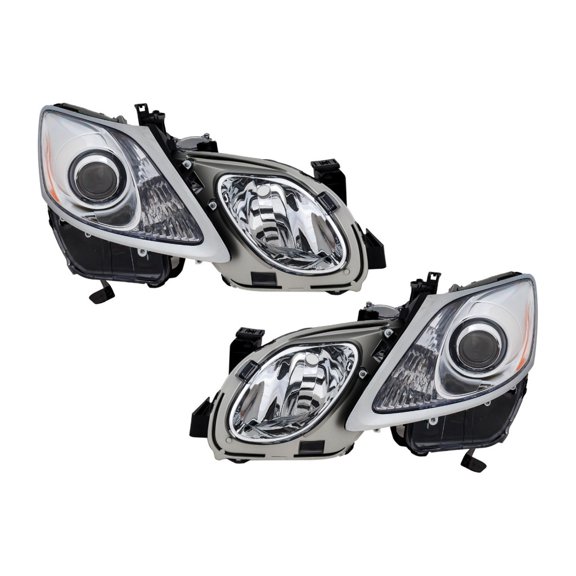 KarParts360 For Lexus GS350 2007 08 09 10 2011 Headlights Driver and Passenger Side | Pair | CAPA | Clear Lens | HID | Excluded Bulb(s) | Replacement For LX2518145, LX2518145C, LX2519145, LX2519145C