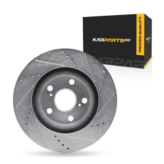 KarParts360 For Lexus GS350/GS450h 2007 08 09 10 2011 Brake Rotor | Silver | 28 Millimeters / 1.10 Inches Nominal Thickness | 296 Millimeters / 11.65 Inches Outside Diameter | 5 Stud/Lug Hole