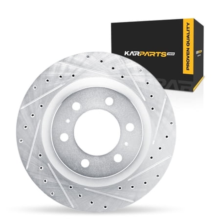 KarParts360 For Lexus GX550 2024 2025 2026 Brake Rotor Front, Passenger Side | Cast Iron | Silver Finish | 32 Millimeters/1.26 Inches Nominal Thickness | 354 Millimeters/13.94 Inches Outside Diameter