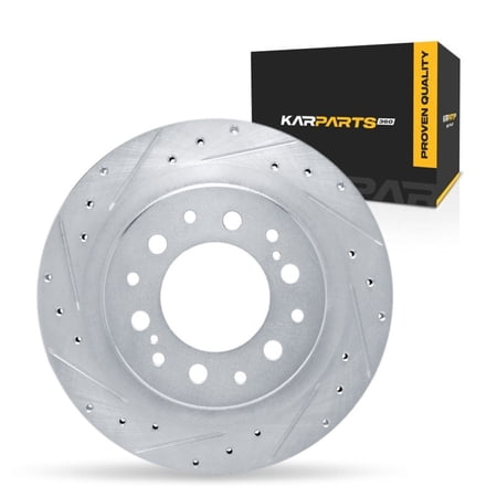 KarParts360 For Lexus GX550 2024 2025 2026 Brake Rotor Rear, Driver Side | Cast Iron | Silver Finish | 20 Millimeters/0.79 Inches Nominal Thickness | 335 Millimeters/13.19 Inches Outside Diameter