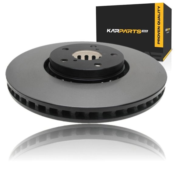 KarParts360 For Lexus IS300 2016 17 18 19 2020 Brake Disc Front, Driver Side | Cast Iron | Turned Rotor | Rotors Only Design | Vented | 114.3 mm Bolt Circle | 5 Lug Holes | 27 mm Minimum Thickness
