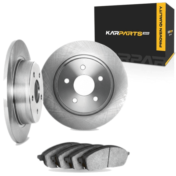 KarParts360 For Lexus IS300/IS350 2019-2025 Brake Rotor Set Rear | Cast Iron | Excluded Calipers | Vented | Plain Rotor Style | 112 Millimeters / 4.41 Inches Bolt Circle
