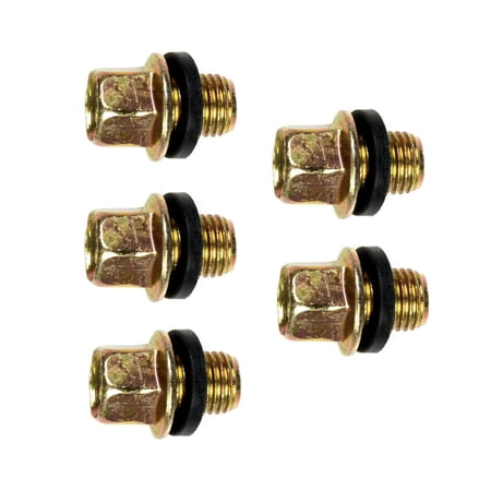 KarParts360 For Lexus LC500 2021 22 23 24 2025 Oil Drain Plug | Steel Material | Yellow Color | Conventional Drain Method | 5.8 Bolt Grade | Replacement For 9247-12101, 11128-01M00