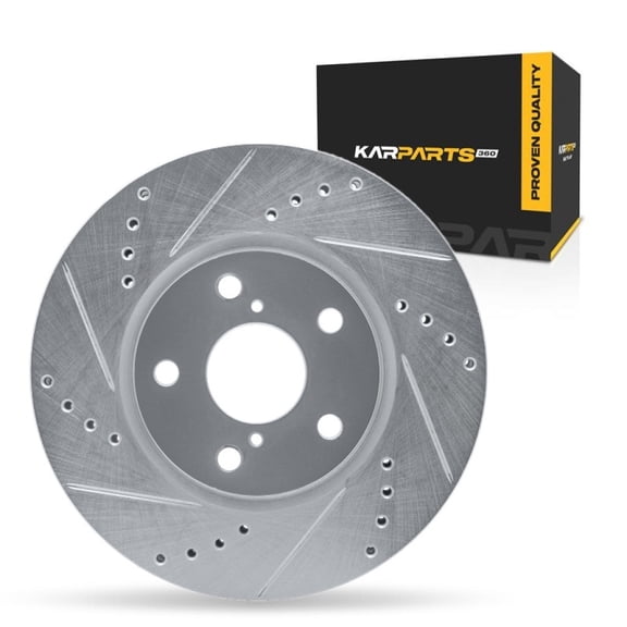 KarParts360 For Lexus LS400 1993 1994 Brake Rotor | Silver | 32 Millimeters / 1.26 Inches Nominal Thickness | 296 Millimeters / 11.65 Inches Outside Diameter | 5 Stud/Lug Hole