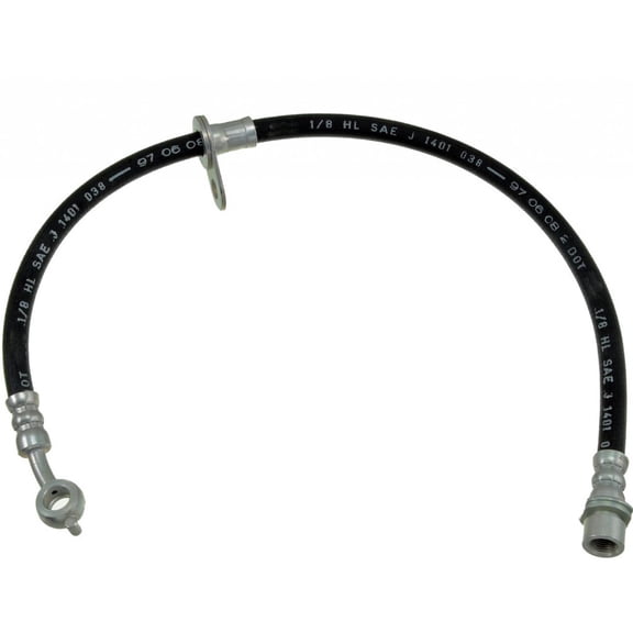 KarParts360 For Lexus RX300 1999 00 01 02 2003 Brake Hydraulic Hose | Stamped Steel Bracket | Black | Flexible Hose | Banjo End 1 | Treated Steel End 1 | Replacement For 90080-94034, 90080-94095