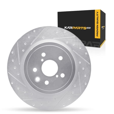 KarParts360 For Lexus RX350L/RX450hL 2018 19 20 21 2022 Brake Rotor | Silver | 26 Millimeters / 1.02 Inches Discard Thickness | 345 Millimeters / 13.58 Inches Outside Diameter