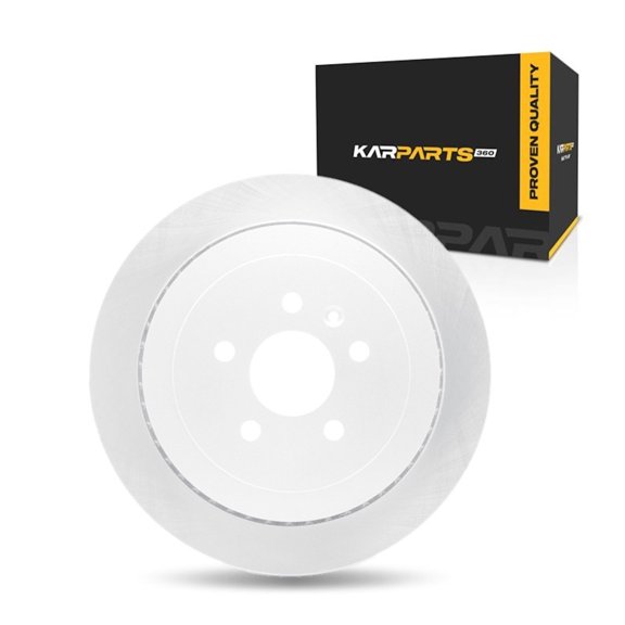 KarParts360 For Lincoln MKT 2013 2014 2015 2016 Disc Brake Rotor Rear | Cast Iron | Rotors Only Design | Vented | Plain Rotor Style | 114.3 Millimeters/4.50 Inches Bolt Circle | 5 Lug Holes