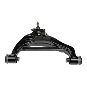 KarParts360 For Lincoln Mark LT 2014 Suspension Control Arm and Ball Joint | Rubber Bushing Material | Press In Ball Joint Mounting | Threaded Ball Joint Stud | Black | Steel | Stamped Control Arm
