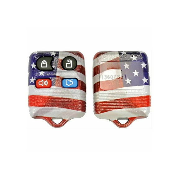 KarParts360 For Lincoln Navigator 2003-2009 Keyless Remote Case | Plastic Material | Red/White/Blue | Lock/Unlock/Alarm/Trunk Button Functions | 4 Button