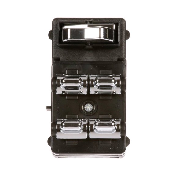 KarParts360 For Lincoln Town Car 1998 99 00 01 2002 Power Window Switch Front, Driver Side | Plastic Housing | Chrome Finish | Black | Blade Terminal | Replacement For F8VZ14529AA