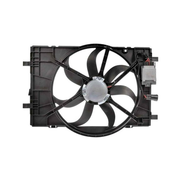 KarParts360 For Lincoln Zephyr 2006 Radiator Fan | Plastic Material | Brushed Motor Type | Black Shroud | Male Connector | Replacement For 6E5Z8C607AA, 7E5Z8C607A