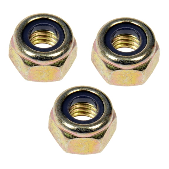 KarParts360 Lock Nut | Steel | Clear Zinc Finish | M10-1.50, Height 10 millimeters Callout Size | M10-1.50 Head Tool Size | Heat Hardened | M10 Inside Diameter | Locking