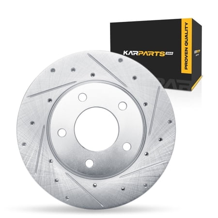 KarParts360 For Mazda 929 1992 1993 1994 1995 Brake Rotor Front, Passenger Side | Cast Iron | Vented | Silver Finish | 22 Millimeters/0.87 Inches Discard Thickness | 5 Stud/Lug Hole