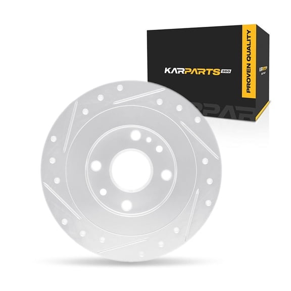 KarParts360 For Mazda Miata 1994 1995 1996 1997 Disc Brake Rotor | Silver | 8 Millimeters / 0.31 Inches Discard Thickness | 9 Millimeters / 0.35 Inches Nominal Thickness | 4 Stud/Lug Hole