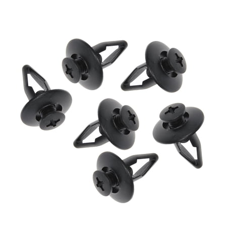 KarParts360 For Mazda Protege 1999 00 01 02 2003 Rivets | Nylon Material | Black Color | 19.38 Millimeters Head Diameter | 8.68 Millimeters Shaft Diameter | Replacement For 6384401a00, MNA0156145
