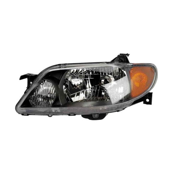 KarParts360 For Mazda Protege 2001 2002 2003 Headlight Driver Side | Clear Lens | Plastic Material | 12.8 Volts Direct Current | With Bulbs | Replacement For BL8E510L0A, BL8E510L0D