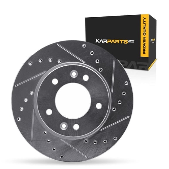 KarParts360 For Mazda RX-7 1990 1991 Brake Rotor Front, Passenger Side | Cast Iron | Silver Finish | 22 Millimeters/0.87 Inches Nominal Thickness | 276 Millimeters/10.87 Inches Outside Diameter