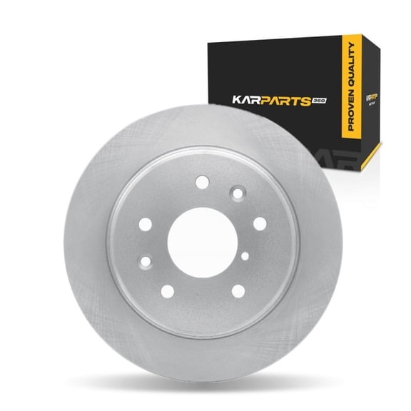 KarParts360 For Mazda RX-7 1990 1991 Brake Rotor Rear | Cast Iron | 66 Millimeters/2.60 Inches Center Hole Diameter | 18 Millimeters/0.71 Inches Discard Thickness | 5 Stud/Lug Hole
