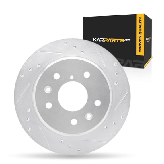 KarParts360 For Mazda RX-7 1990 1991 Brake Rotor Rear, Passenger Side | Cast Iron | Vented | Silver Finish | 20 Millimeters/0.79 Inches Nominal Thickness | 273 Millimeter/10.75 Inches Outside Diamete