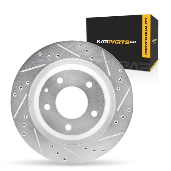 KarParts360 For Mazda RX-7 1993 1994 1995 Brake Rotor Rear, Passenger Side | Cast Iron | Silver Finish | 20 Millimeters/0.79 Inches Nominal Thickness | 294 Millimeters/11.57 Inches Outside Diameter