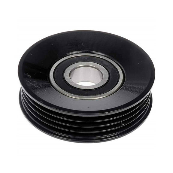 KarParts360 For Mazda RX-8 2004-2011 Idler Pulley | Steel | Grooved Belt Type | Black Color | 16 Millimeters Thickness | 4 Groove | Replacement For 31180RCJA01, 32008093
