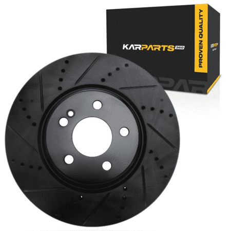 KarParts360 For Mercedes-Benz C200 2016 17 18 19 2020 Brake Rotor | Black | 69 Millimeters / 2.72 Inches Center Hole Diameter | 21.4 Millimeters / 0.84 Inches Discard Thickness | 5 Stud/Lug Hole