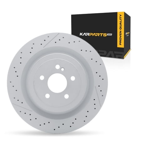 KarParts360 For Mercedes-Benz C63 AMG S 2023 Brake Rotor Rear | Cast Iron | Vented | 67 Millimeters/2.64 Inches Center Hole Diameter | 24 Millimeters/0.94 Inches Discard Thickness | 5 Stud/Lug Hole