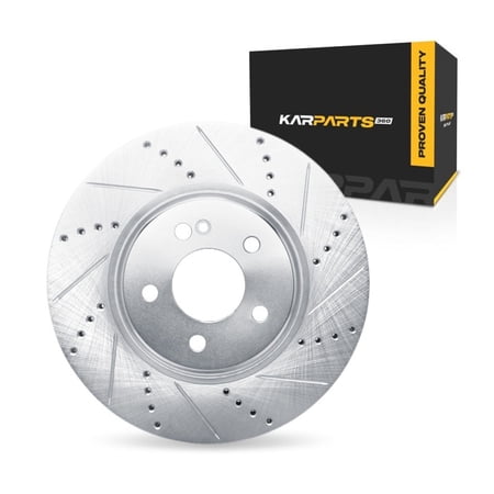 KarParts360 For Mercedes-Benz C63 AMG S 2023 Brake Rotor | Silver | 24 Millimeters / 0.94 Inches Nominal Thickness | 320 Millimeters / 12.60 Inches Outside Diameter | 5 Stud/Lug Hole