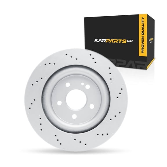KarParts360 For Mercedes-Benz CLA45 AMG 2020 2021 2022 2023 Disc Brake Rotor Rear | Cast Iron | Coated | 22 Millimeters/0.87 Inches Nominal Thickness | 330 Millimeters/12.99 Inches Outside Diameter