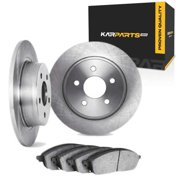KarParts360 For Mercedes-Benz CLK320 2000 01 02 03 04 2005 Brake Set | Rear | Cast Iron Rotor | Excluded Calipers | Vented | Plain Rotor Style | 139.7 Millimeters / 5.50 Inches Bolt Circle | 5 Lugs