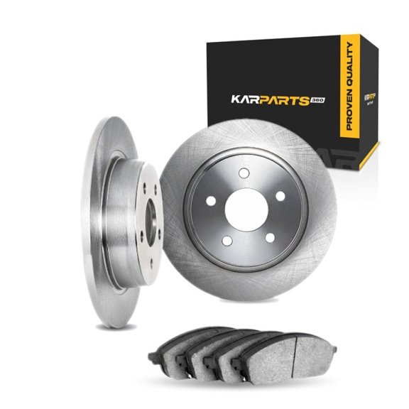 KarParts360 For Mercedes-Benz CLK430 2000 2001 2002 2003 Brake Set Rear | Cast Iron | Excluded Calipers | Vented | Plain Style | 139.7 Millimeters / 5.50 Inches Bolt Circle | 5 Lug