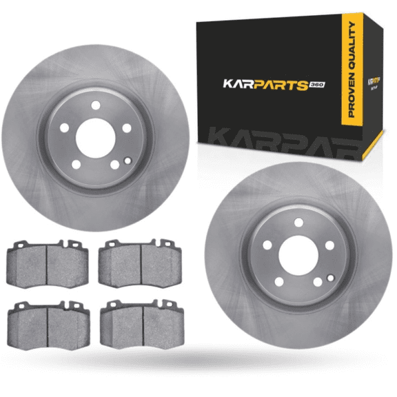 KarParts360 For Mercedes-Benz CLS63 AMG 2007 08 09 10 2011 Brake Set | Front | Cast Iron Rotor | Excluded Calipers | Solid | Plain Rotor Style | 120 Millimeters / 4.72 Inches Bolt Circle | 5 Lugs