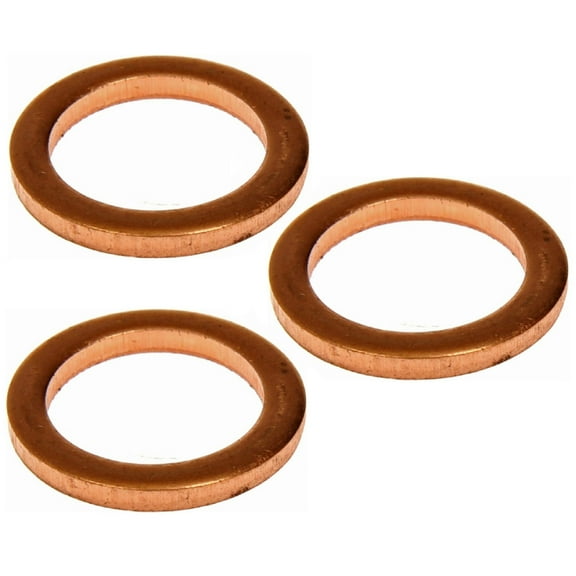 KarParts360 For Mercedes-Benz E450/GLC350e 2019 2020 Engine Oil Drain Plug Gasket | 3 Pieces | Copper | 0.568 In. Inside Diameter | 0.88 In. Outside Diameter | Replacement For 7603014106, 7603-012102