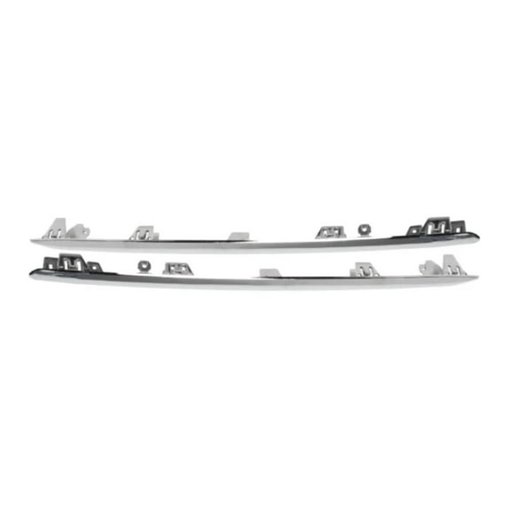 KarParts360 For Mercedes-Benz E63 AMG 2014 2015 Bumper Trim Driver and Passenger Side | Pair | Rear | Outer Impact Strip | Chrome Sedan | Replacement For MB1158113, MB1159113 | 2128853521, 2128853621