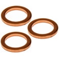 thumbnail image 1 of KarParts360 For Mercedes-Benz G500/Sprinter 3500XD 2020 2021 2022 Engine Oil Drain Plug Gasket | 3 Pieces | Copper | 0.568 In. Inside Diameter | 0.88 In. Outside Diameter | For 7603014106, 7603-01210, 1 of 4