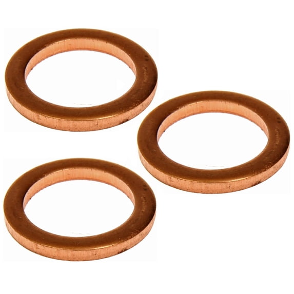 KarParts360 For Mercedes-Benz G500/Sprinter 3500XD 2020 2021 2022 Engine Oil Drain Plug Gasket | 3 Pieces | Copper | 0.568 In. Inside Diameter | 0.88 In. Outside Diameter | For 7603014106, 7603-01210