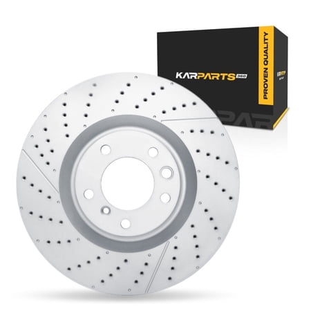 KarParts360 For Mercedes-Benz G65 AMG 2016 2017 2018 Brake Rotor Front | Cast Iron | Vented | 85 Millimeters/3.35 Inches Center Hole Diameter | 34 Millimeters/1.34 Inches Discard Thickness
