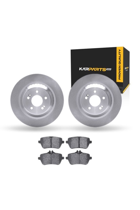 For Mercedes-Benz Maybach S550 2017 Brake Rotor Set Rear | Cast Iron | Excluded Calipers | Vented | Plain Rotor Style | 1-Piece Construction